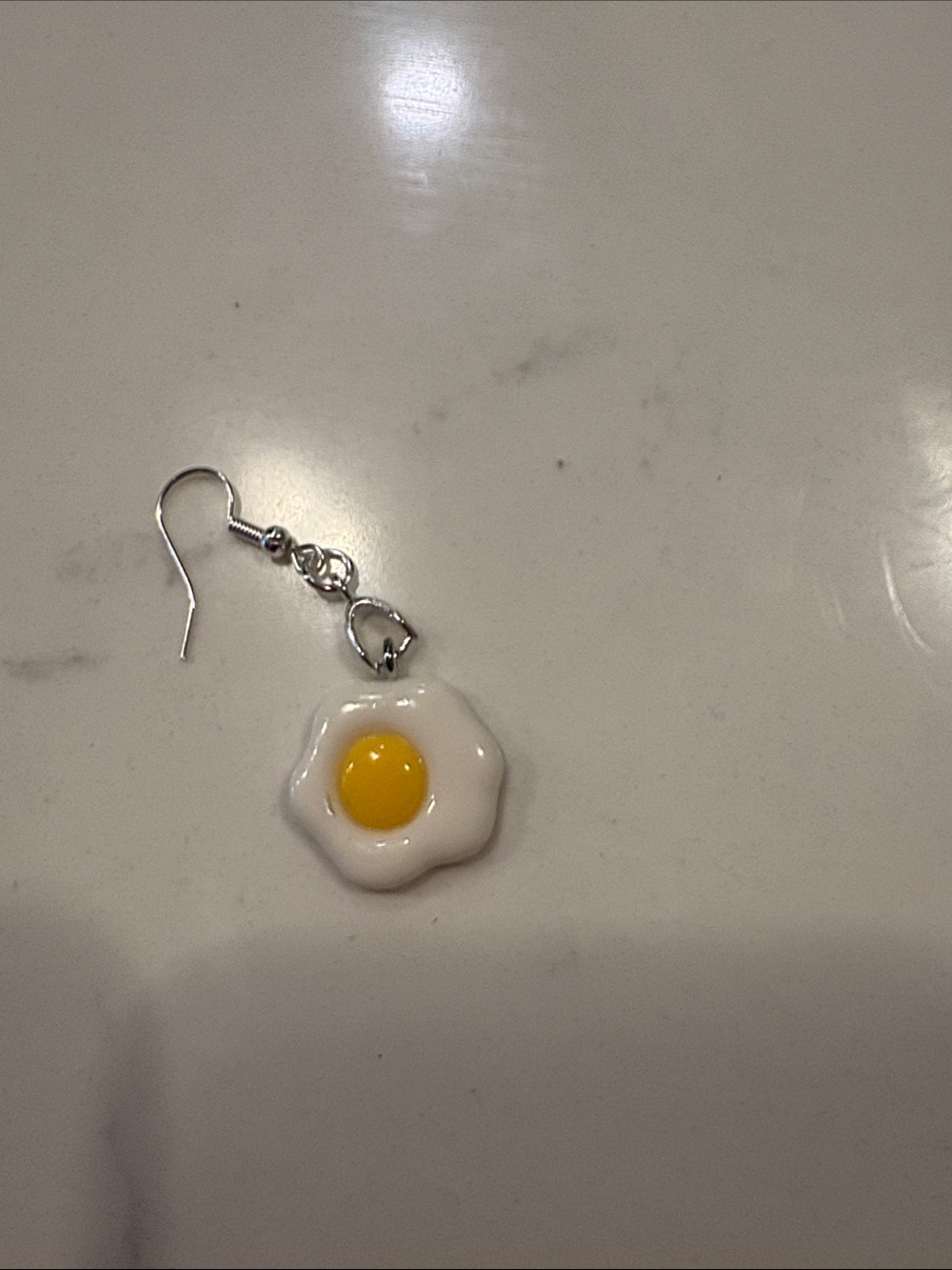 Novelty Fried Egg Dangle Earring - Yellow & White -2 for $ 10